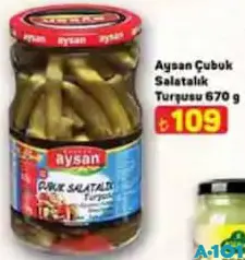 AYSAN ÇUBUK SALATALIK TURŞUSU 670 G AYSAN ÇUBUK SALATALIK TURŞUSU 670 G